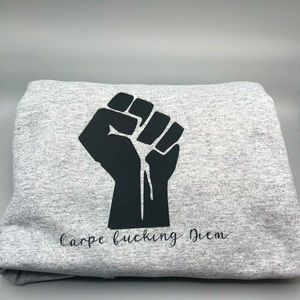 Empowering crew neck sweatshirt